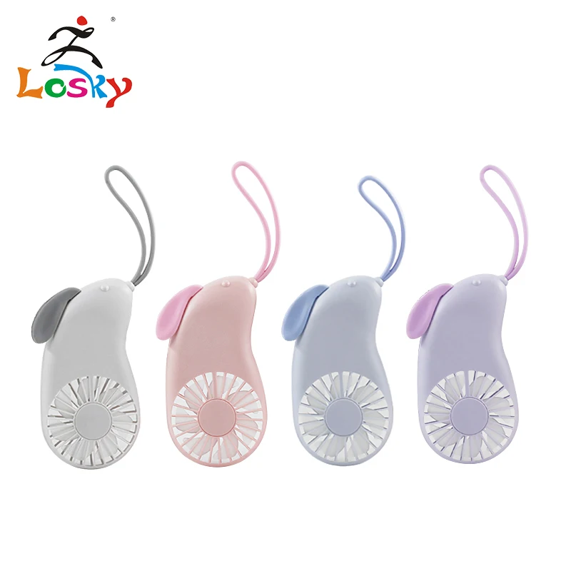 

2019 Cute Rabbit Fan Mini Portable Handheld Fan USB Rechargeable Personal Fan for Travel Home and Office