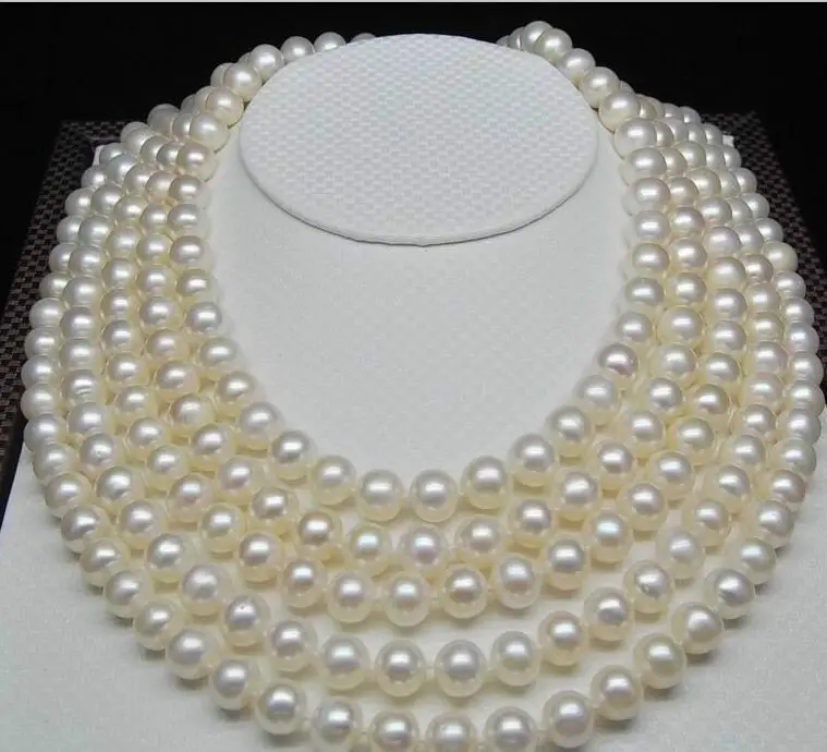 

48"10-11MM NATURAL ROUND SOUTH WHITE PEARL NECKLACE925silver