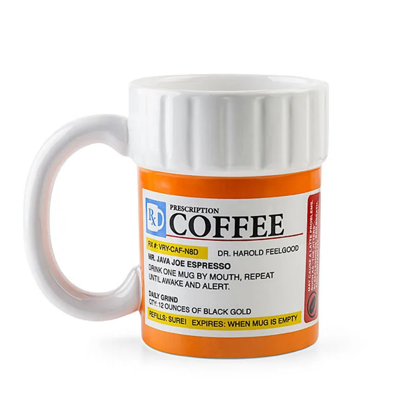 

Prescription Coffee Mug Pill Bottle Coffee Cup Pharmacy Rx Ceramic Coffee Mug