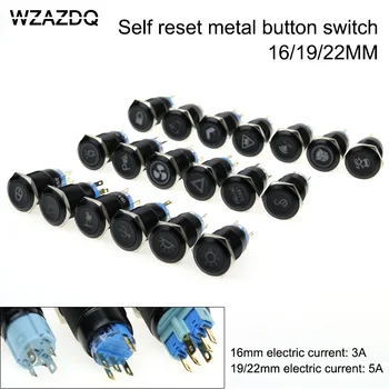 

16/19/22mm self-reset metal button switch oxidizing black various types of switch can be customized graphics