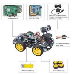 Программируемый робот DIY Wifi + Bluetooth паровой образовательный автомобиль с графическим программированием XR блок Linux стандартная версия