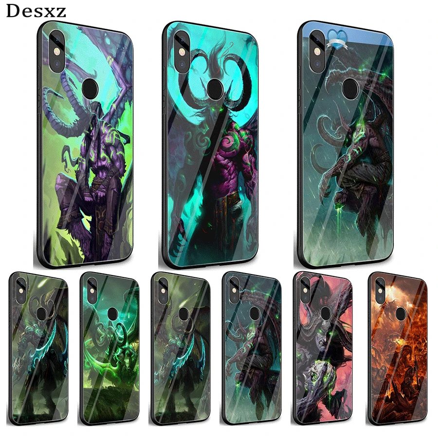 

Desxz Glass Mobile Phone Case For Xiaomi Note 5 6 7 Pro F1 A1 A2 4X 5X 6X 9 Cover World Of Warcraft Bag Shell