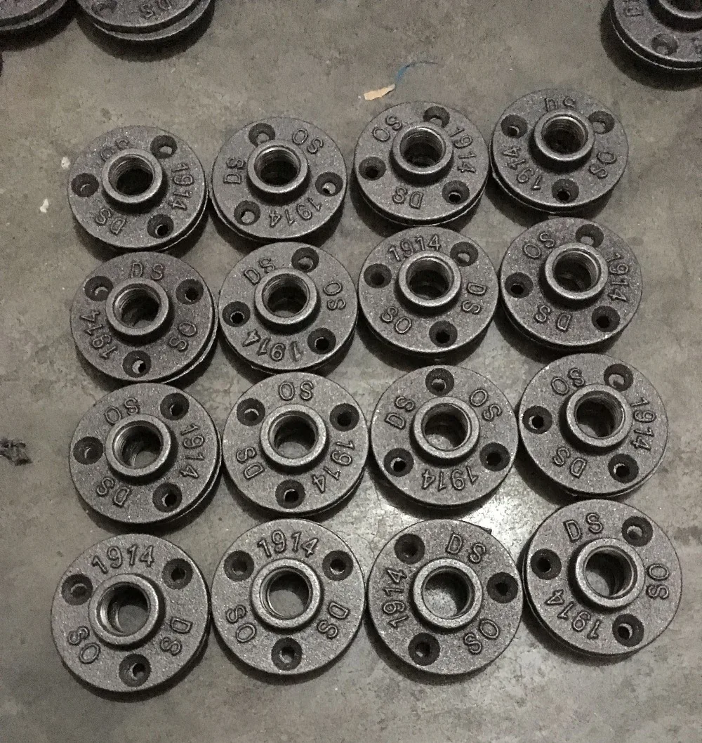 

DN20 Iron Flange Casting Antique Flange Base Bracket For G3/4" Tube Pipe DN15 Flange for 1/2" Pipe 10pcs