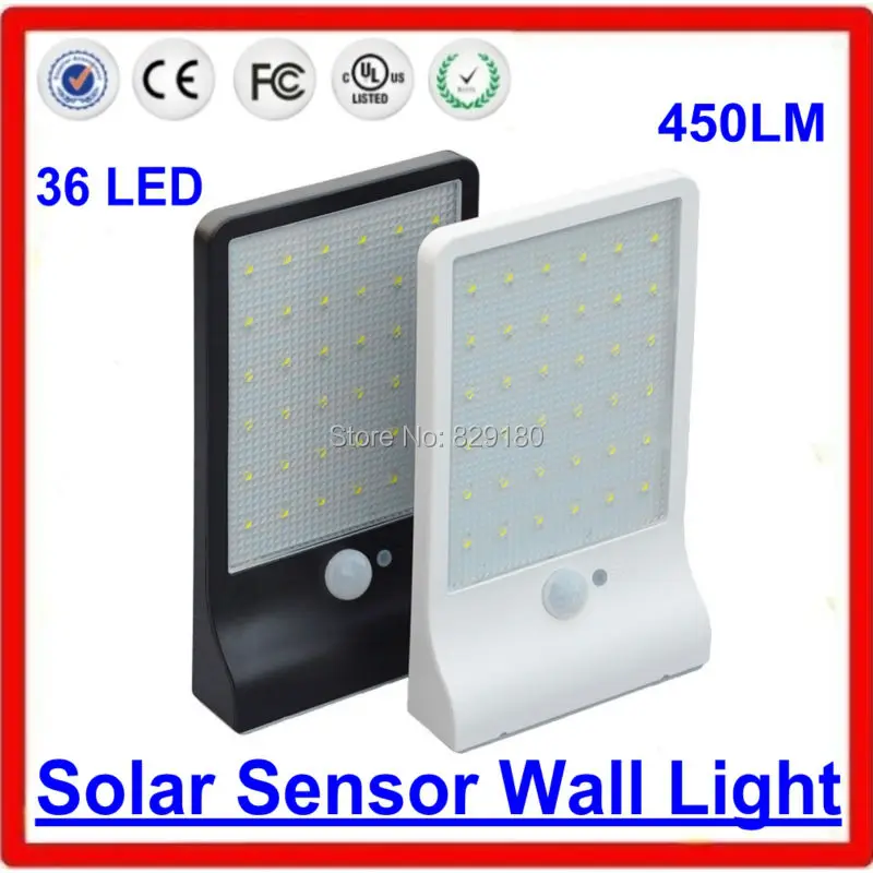 

36 LED Solar sensor Wall Light Solar Power Flood Light PIR Motion Sensor Light Garden Security Lamp Outdoor Street Waterproof