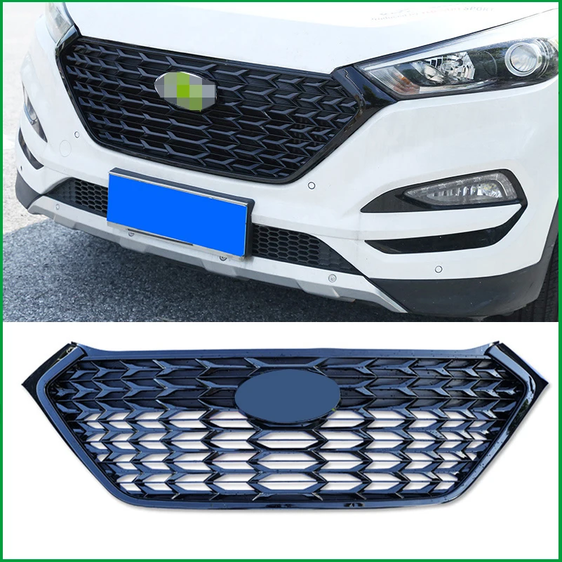 

For Hyundai Tucson 2015-2018 Front Bumper RACING GRILLE GRILL FRONT MASK COVER GRILLS Replace Original Car Styling Auto Parts