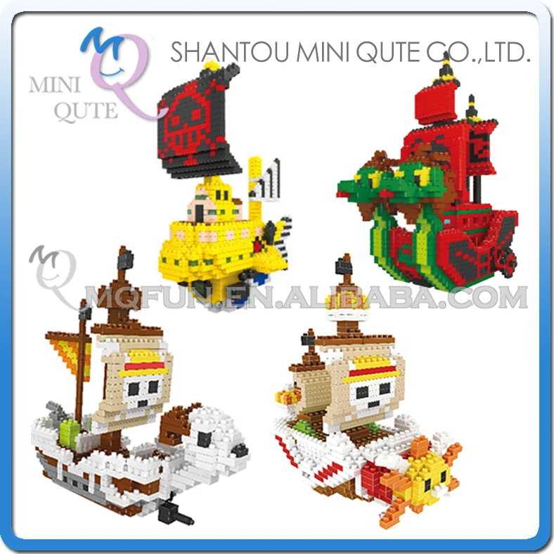 

Мини Qute Леле брат Аниме One Piece тысяча Солнечный Going Merry пластиковые блоки мультфильм модель рисунках развивающие игрушки