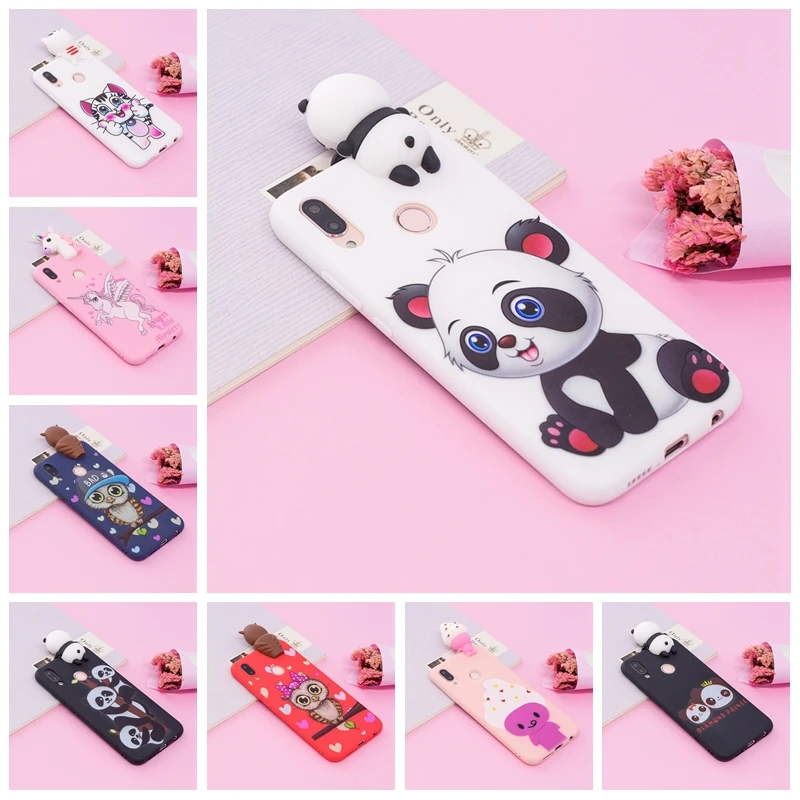 

For Coque Huawei P20 Lite Case Cover Hawei P20 Lite 3D Cartoon Panda Unicorn for Case Huwawei Huawei P20 P 20 Lite Back Cover