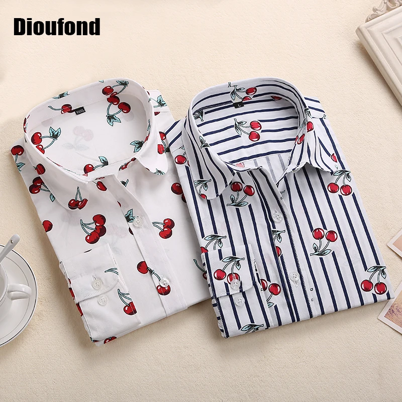 Dioufond جديد الزهور كم طويل خمر بلوزة الكرز رفض طوق القميص blusas feminino السيدات البلوزات المرأة قمم الأزياء Dioufond جديد الزهور كم طويل خمر بلوزة الكرز رفض طوق القميص blusas feminino السيدات البلوزات المرأة قمم الأزياء
