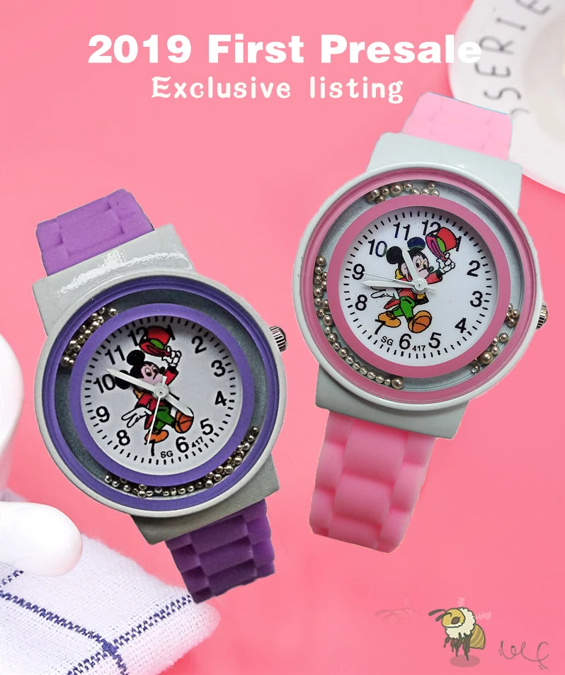 2019 новые детские часы для мальчиков и девочек с изображением Микки из мультфильма, модные детские креативные маленькие детские часы с