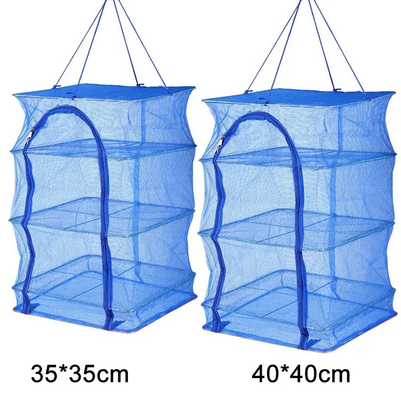 Складной 4 слоя сушки рыболовная сеть подвесная рыбы, Овощей посуда/PE/вешалка для рыбной ловли для рыбы рыболовная сеть рыболовные принадлежности