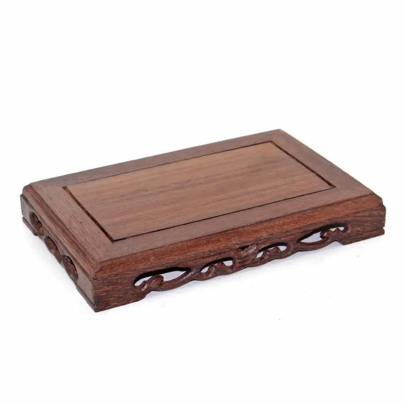 pedestal de madera maciza Bonsai Muebles de base de madera Pedestal de palisandro Soporte de exhibici/ón Base de tetera cuadrada peque/ña y delicada Soporte de florero oriental Base de florero #1