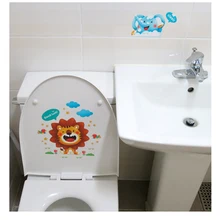 Милый Лев светящееся сиденье для унитаза/наклейки креативные светящиеся водонепроницаемые милые детские чашки наклейки мультяшное украшение