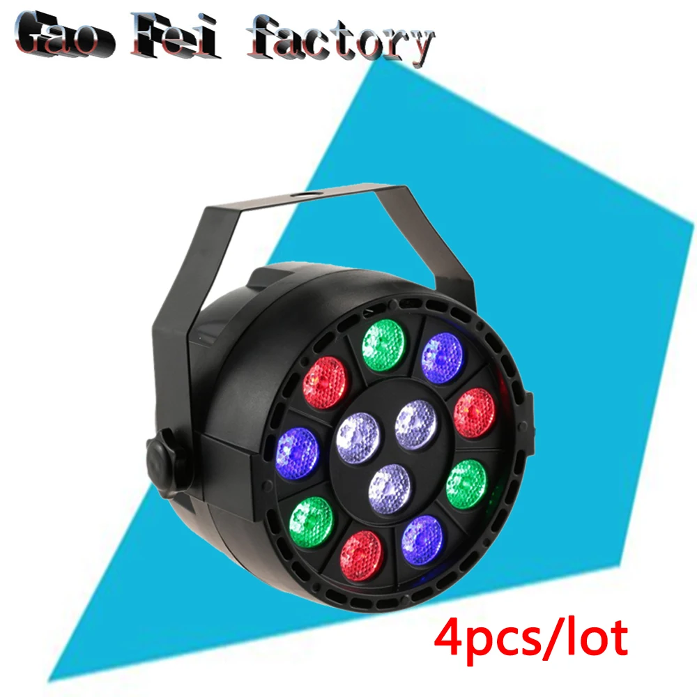 

4pcs/lot party lights RGBW DJ Equipment 12x3W LED PAR DMX512 Stage Effect Lighting bar club ktv lights Led Disco DJ WASH light