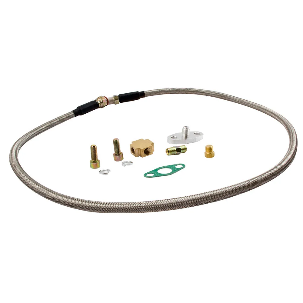 Oil Drain Kits T3/T4 T7 T04 T04E T70 T60 T61 10AN Turbo Oil Feed Line GT32 GT40 GT42 GT4294R