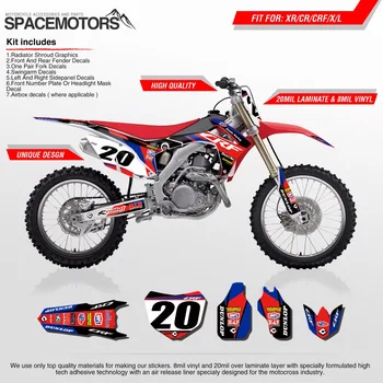 

3m vinyl decals backround wrap dual layer stickers kit for motorcycle CR CRF CRM CRFX CRFR CRFL XR X R L 250 cc 650 cc 2000-2016