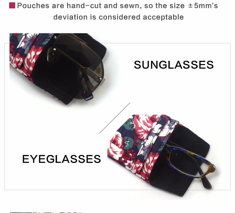 Новая горячая Мягкая тканевая сумка Солнцезащитные очки футляр для очков Синий Розовый Красный цветок очки Аксессуары для мобильных телефонов сумка BDH01
