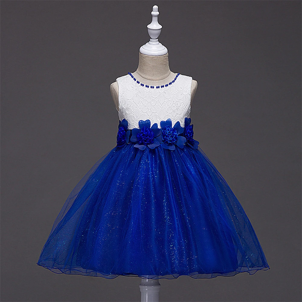 

ABGMEDR Brand Handmade Flower Girl Dress Teenage Girls Pink Dresses for Wedding and Party Baby Kids Children Clothes
