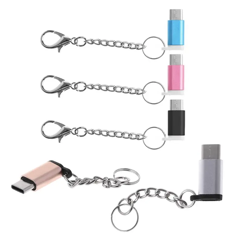 

USB-C USB 3.1 Type C Male To Micro USB Female Adapter With Anti-Lost Key Chain
