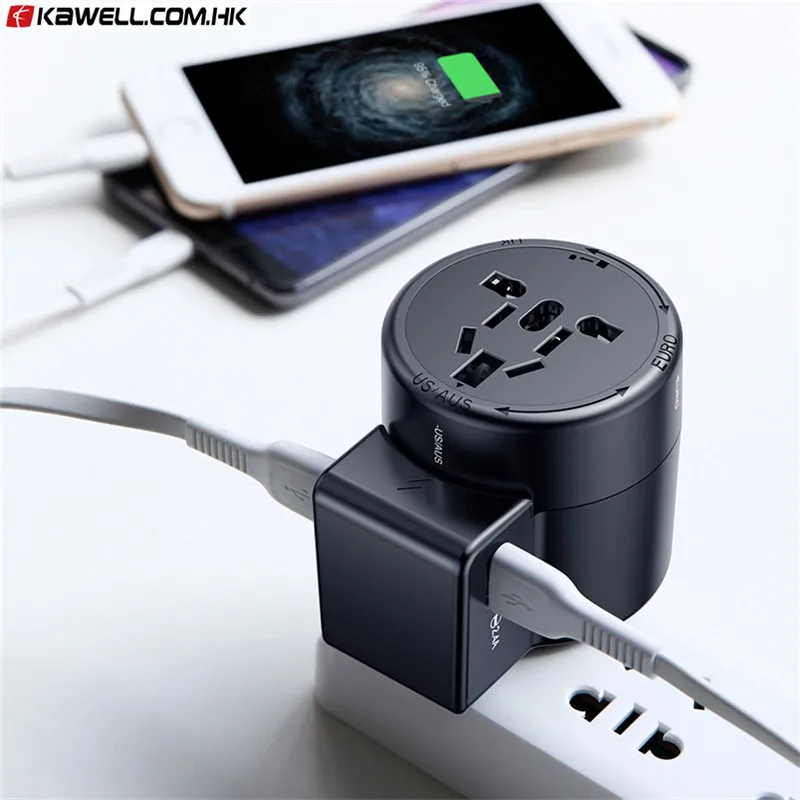 

Universal USB Travel Charger for smart phone Whirl USB AC Powered Travel Portable Phone Charger Adapter