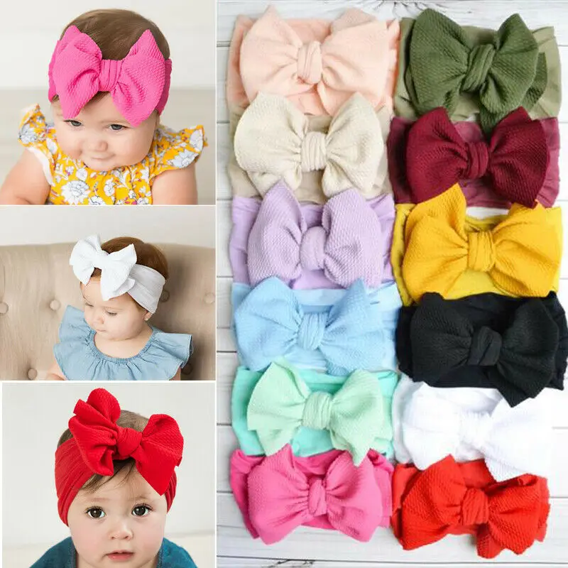 

1 PC Infant Baby Girl Cute Bow Headband Newborn Headwear Headdress Hair Band