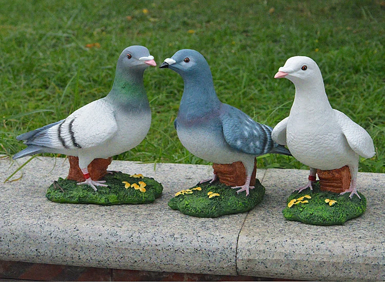 Декоративные фигурки из полимерной смолы doves home животный голубь скульптуры украшения Искусственный голубь ресторан отель садовый декор