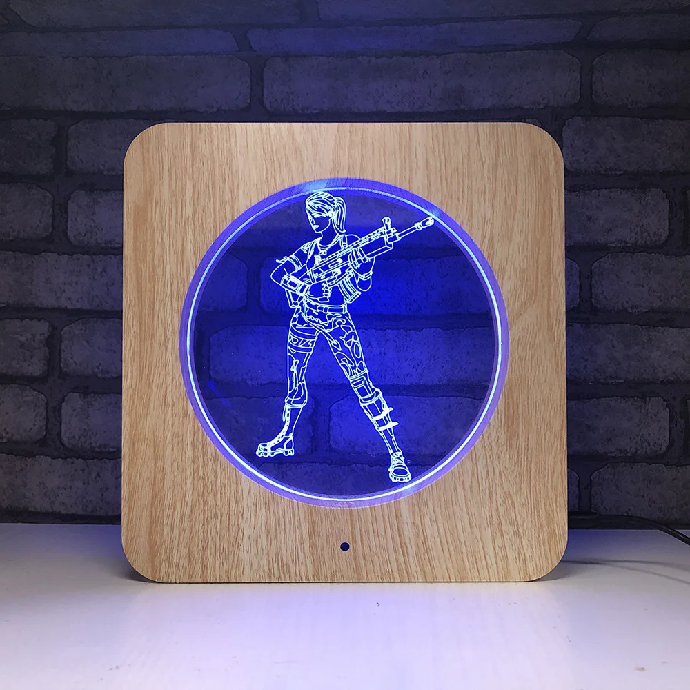 

Creative Wooden Hot Game Soldier LED Night Light 7 Color Change Desk Light Action Figures Boys Girls Birthday Toys #497