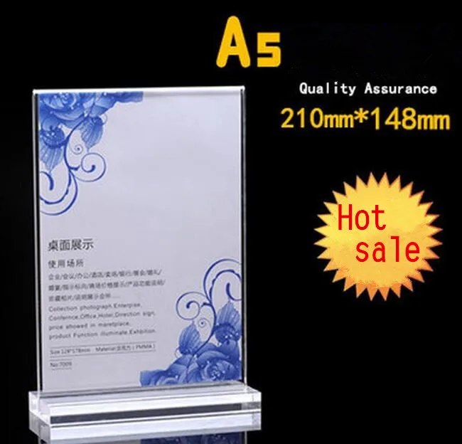 Transparent Acrylic Plastic Showcard Holder 100mm wide Menus Poster Tickets 