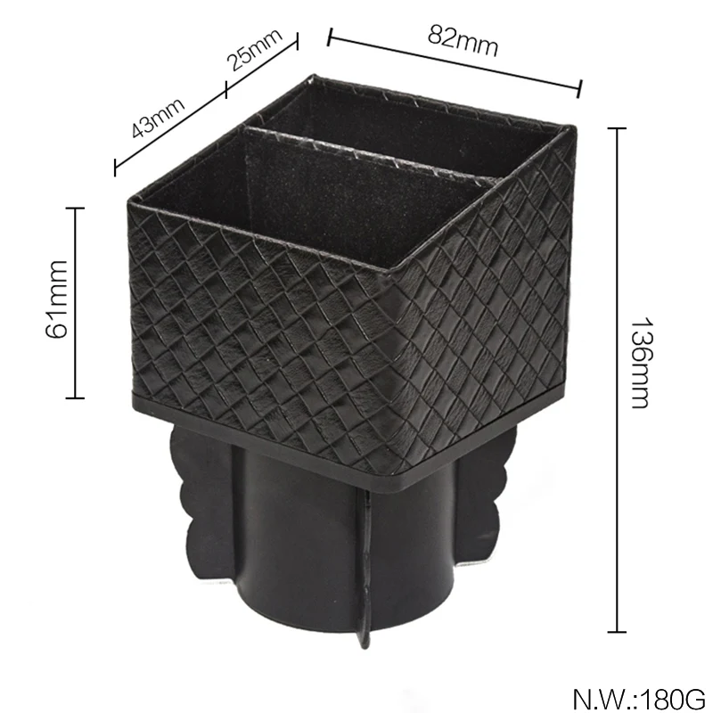 Автомобильный Универсальный кожаный держатель для питьевой чашки, коробка для хранения, держатель для телефона, зажим, подлокотник, коробка для хранения, органайзер для автомобильного сиденья