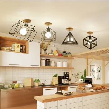 

Vintage Metal Cage Pendant Light Loft Minimalist Retro Rustic Hanging Lamp 110-250V E26/E27 Base Lamp Guard Ceiling Lamp