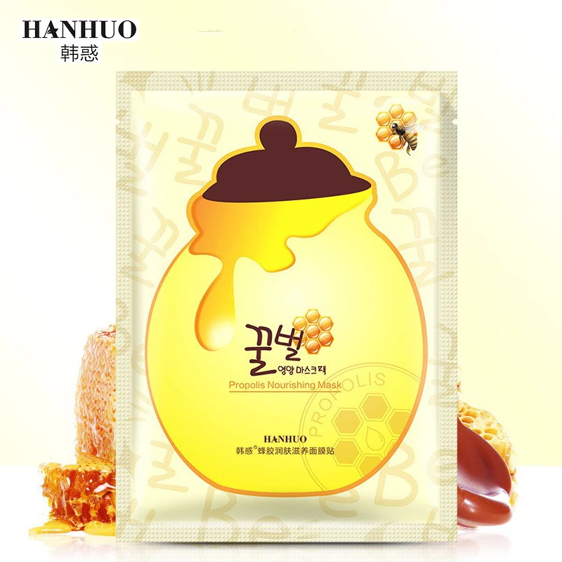 Маска для лица HanHuo Bee Honey питательное увлажнение с осветляющим эффектом маска