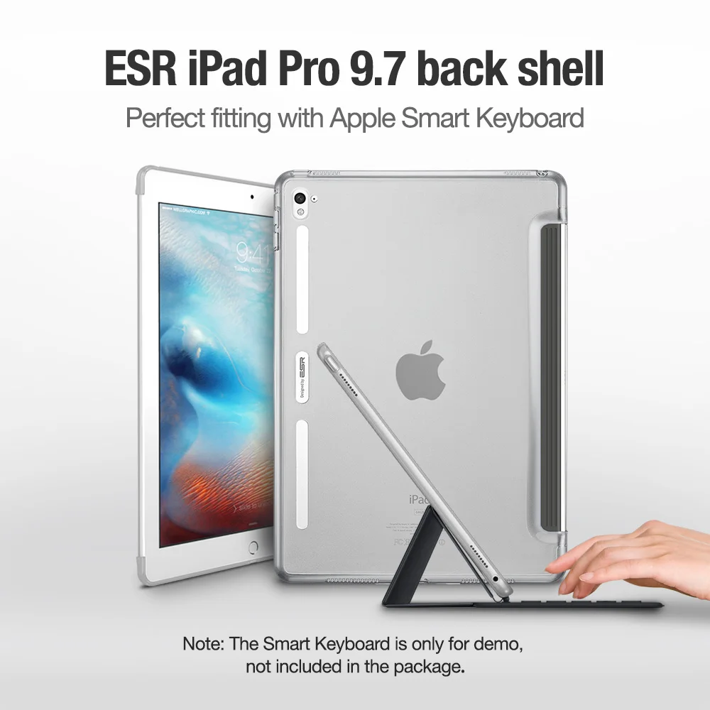

Case for iPad Pro 9.7 inch, ESR Slim Fit Shell Case [Soft TPU Bumper Corner] Back Cover for iPad Pro 9.7 Inches 2016 Release