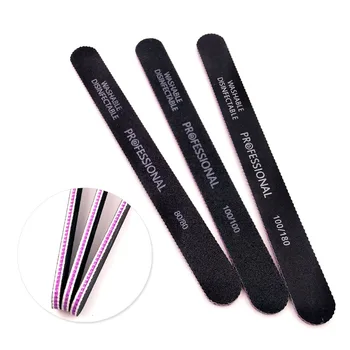 

5Pcs EVA Nail File Buffing 100/180 Black Diamond Sandpaper Sanding Nail Buffer Washable Manicure Pedicure Accessoires Tools