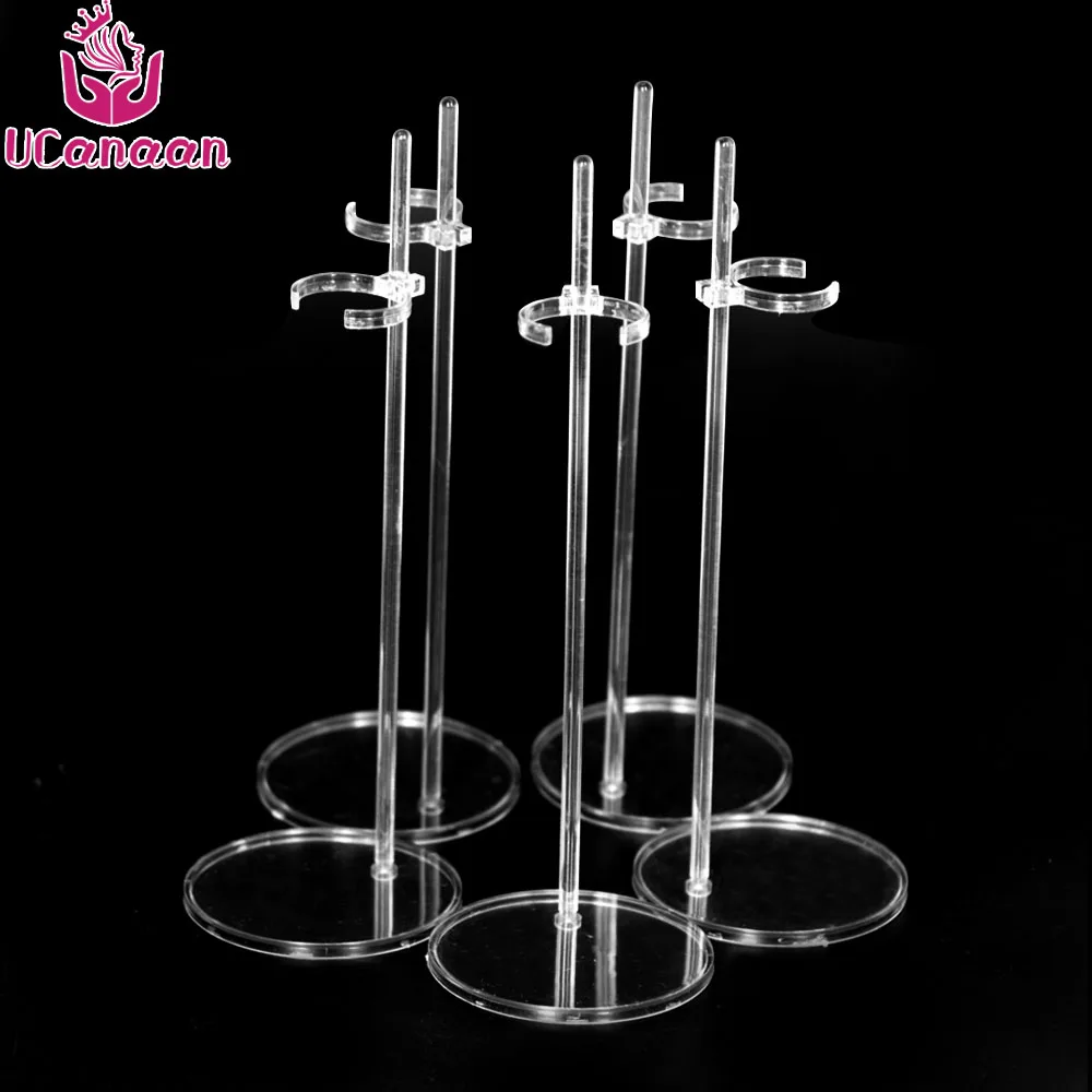 

UCanaan Kids Toys 5 pcs/lot Doll Stand Accessories for 30cm Doll Display Holder Suitable for 1/6 Dolls Transparent Stent