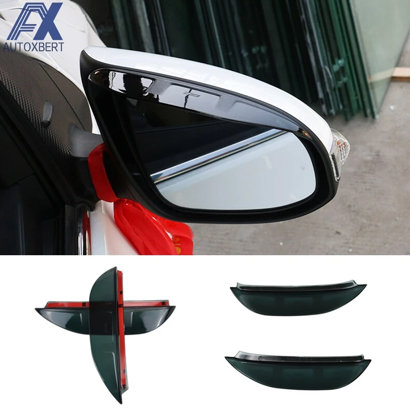 

AX For Toyota Corolla Altis Side Door Wing Rear View Mirror Rain Snow Guard Visor Shade Shield Cover Tint 2014 2015 2016 2017
