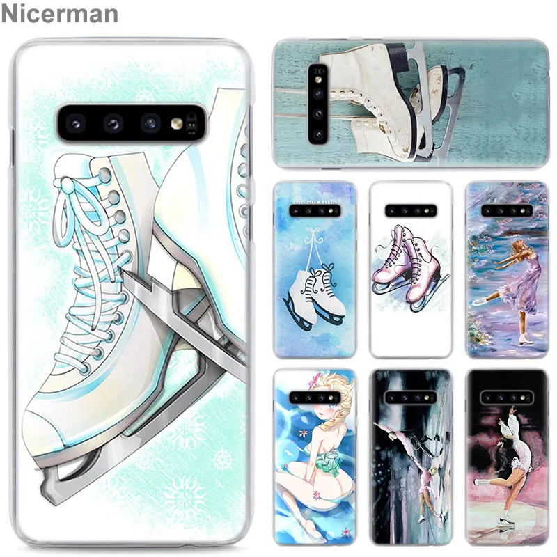 

Go ice skating Figure Skates Phone Cases for Samsung Galaxy S10e S10 Plus S8 S9 Plus S6 S7 Edge A40 A50 A70 M20 Case Coque