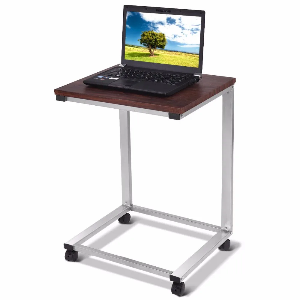 Giantex القهوة صينية أريكة الجانب نهاية الجدول الحديثة اللفة تلفزيون بحامل وجبة خفيفة العثماني الأريكة غرفة المتداول غرفة المعيشة طاولة جانبية...