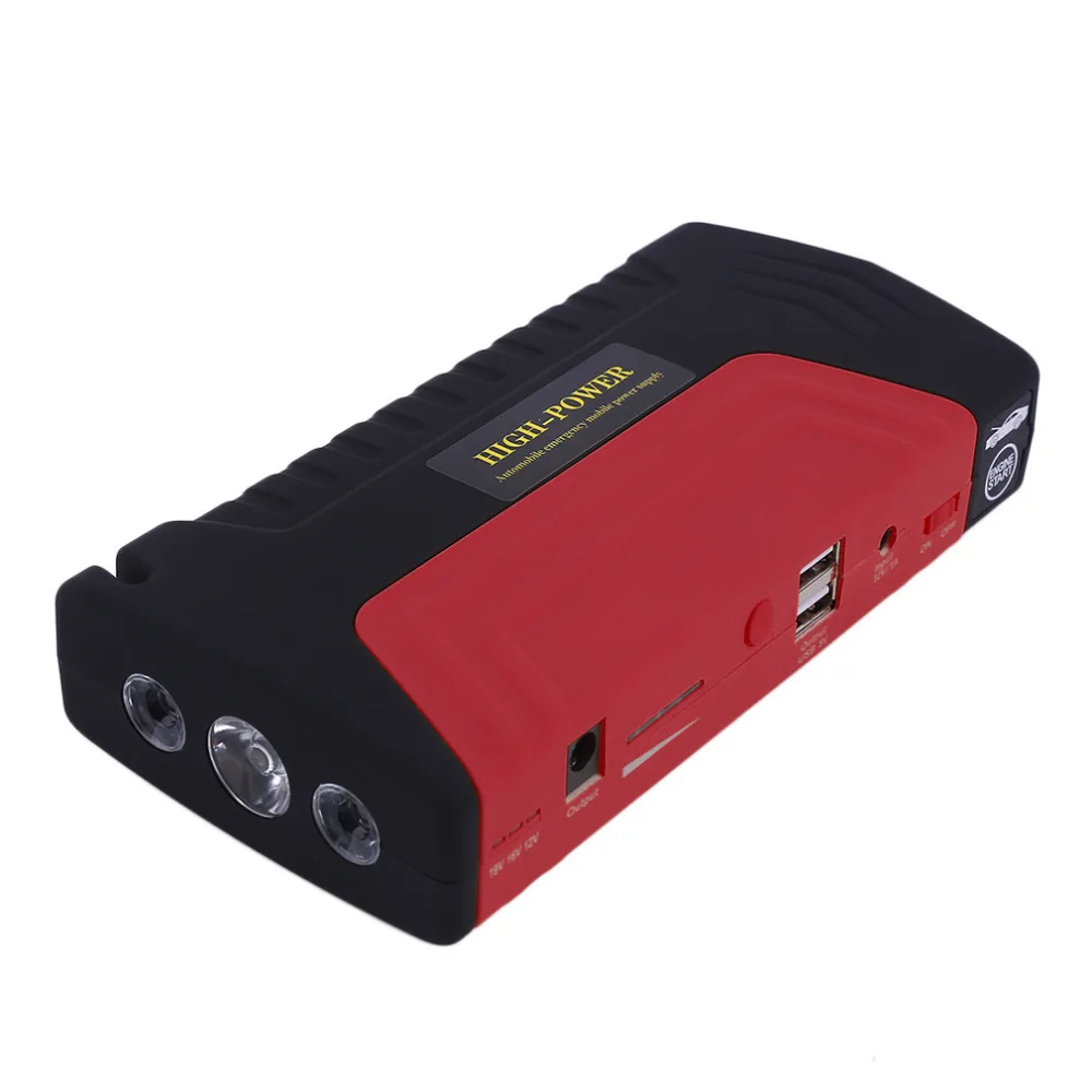 

68000ma 12v Multifunctional Portable Cars Auto Emergency Start Car Jump Starter Power Bank With Three Lights Engine Booster