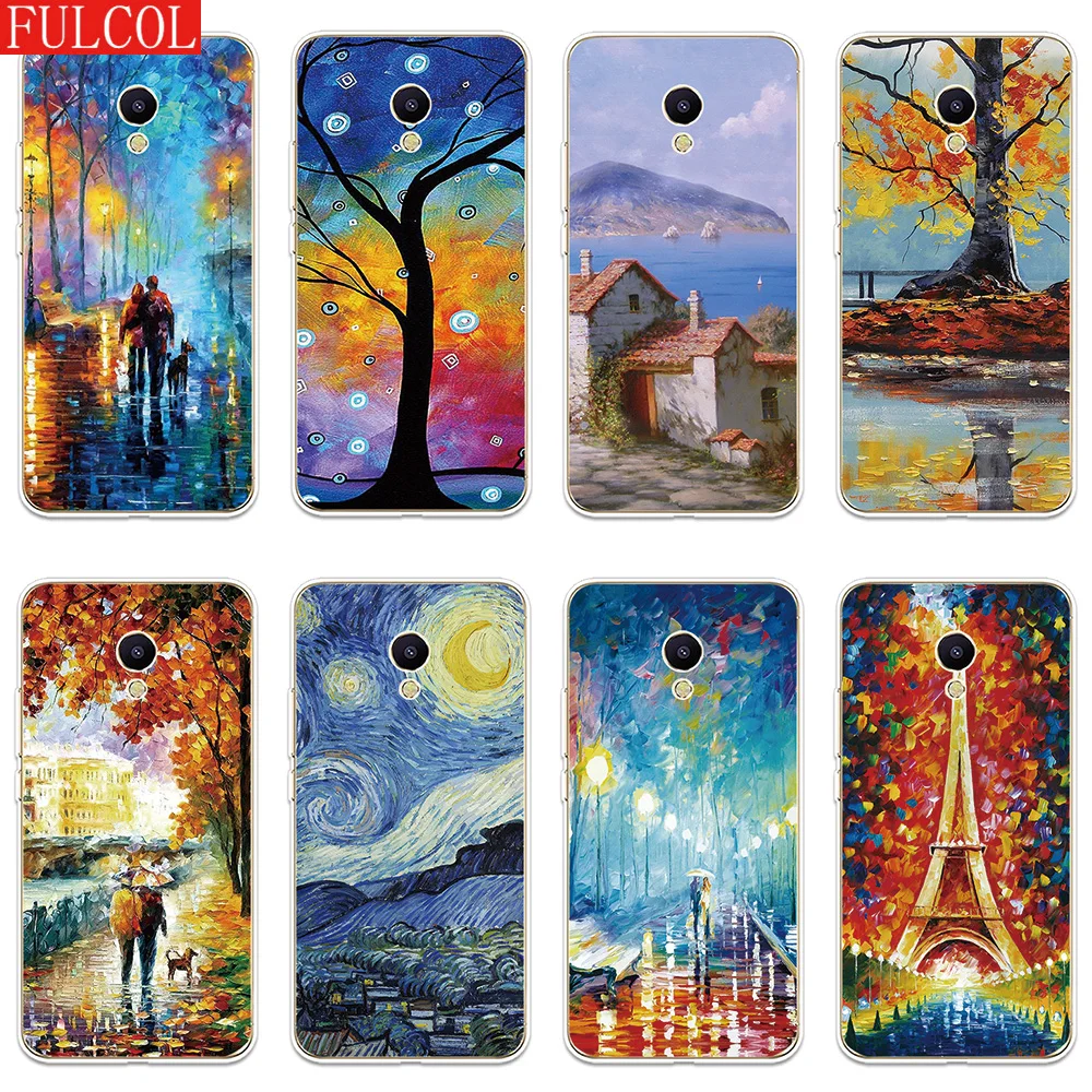Silicone Case For Meizu M3 M5 M6 NTOE M3S M5S M5C M6S M6T Cover Oil Painting Patterned Soft Shell Phone |