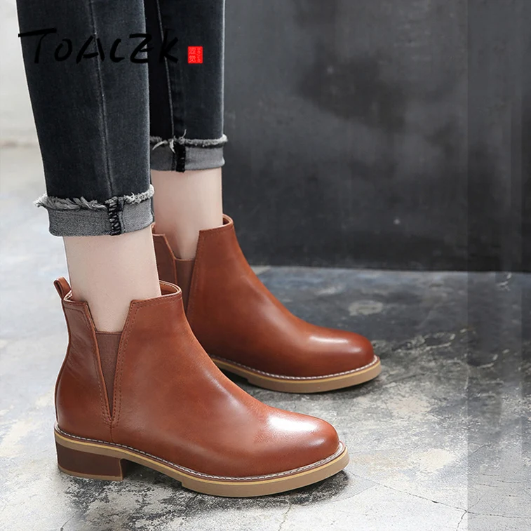 

Chelsea booties female new autumn and winter Martin boots British wind short tube women's boots women's bare boots