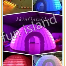 Бренд креативный надувной igloo палатка со светодиодным светильник, надувной купол Планетария