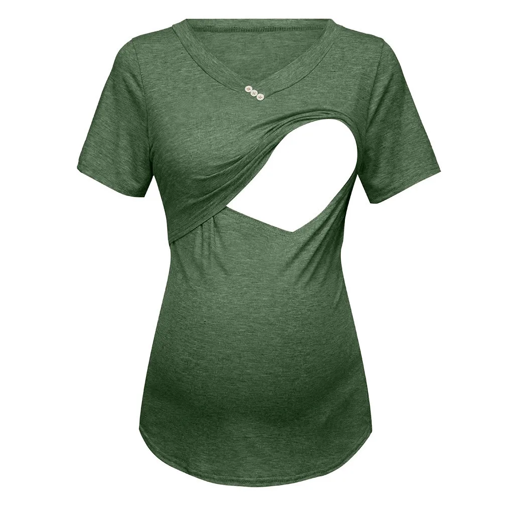 Женская Повседневная футболка без рукавов для беременных; одежда для грудного вскармливания; чистый цвет; лоскутный топ для кормления; Повседневная Футболка для беременных; одежда - Цвет: GN