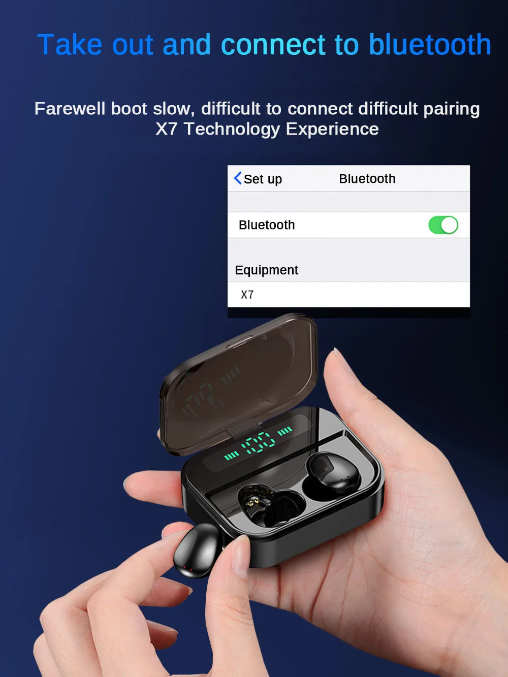 QCR TWS 5,0 Bluetooth наушники IP7 беспроводные наушники 6D стерео HiFi беспроводная гарнитура Earbus игровая гарнитура с микрофоном 2200 мАч
