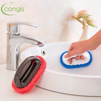 

Congis 1pc cleaning brush with handle kitchen decontamination Magic Sponge Tiles Brushes for house cleaning tools