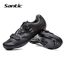 Santic шоссейном велосипеде обувь Для мужчин дышащая Спортивная обувь на открытом воздухе с автоматической блокировкой цикл обувь для мужчин спортивная велосипедная обувь высокого качества велосипедная обувь кроссовки