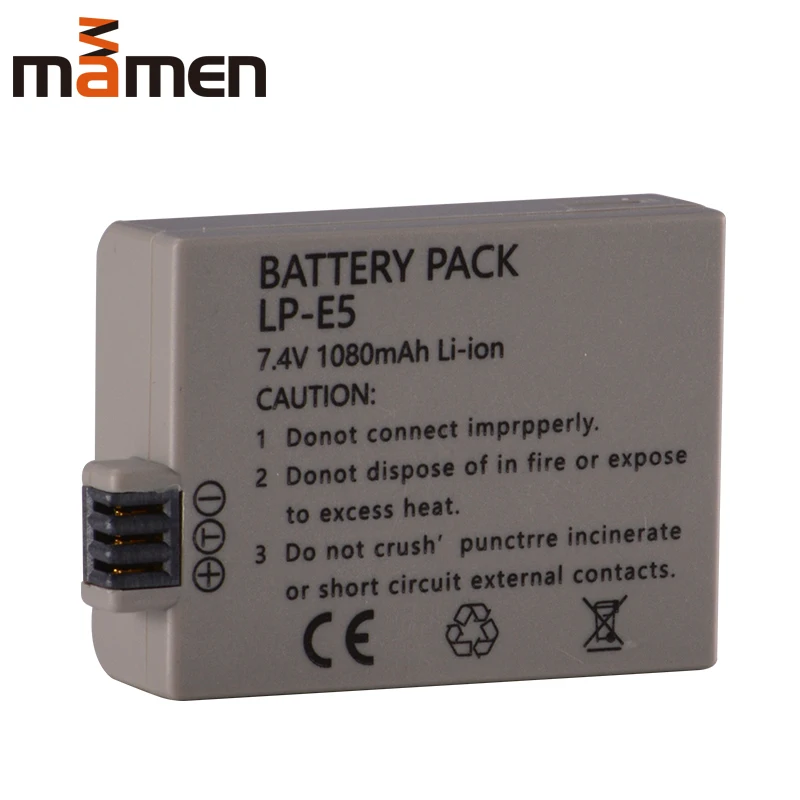 Mamen 1080 mAh LP-E5 LPE5 LP E5 литий-ионный Батарея и зарядное устройство для аккумуляторов в комплекте для Canon EOS Rebel XS, Rebel T1i, Rebel XS я, 1000D, 500D