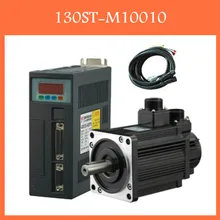 130ST-M10010 220V 1KW AC Servo motor 1000W 1000RPM 10N.M. Single-Phase ac drive permanent magnet Matched Driver AASD-15A