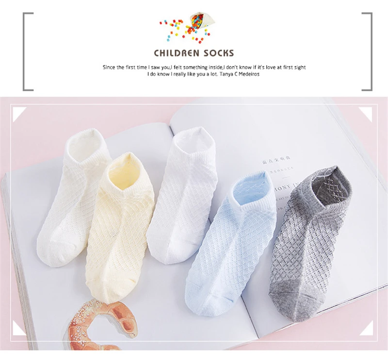 Летние детские носки 5 пар/компл. трикотажные хлопковые детские носки для девочек, детские колготки, носки для маленьких девочек носки для мальчиков Повседневное носки