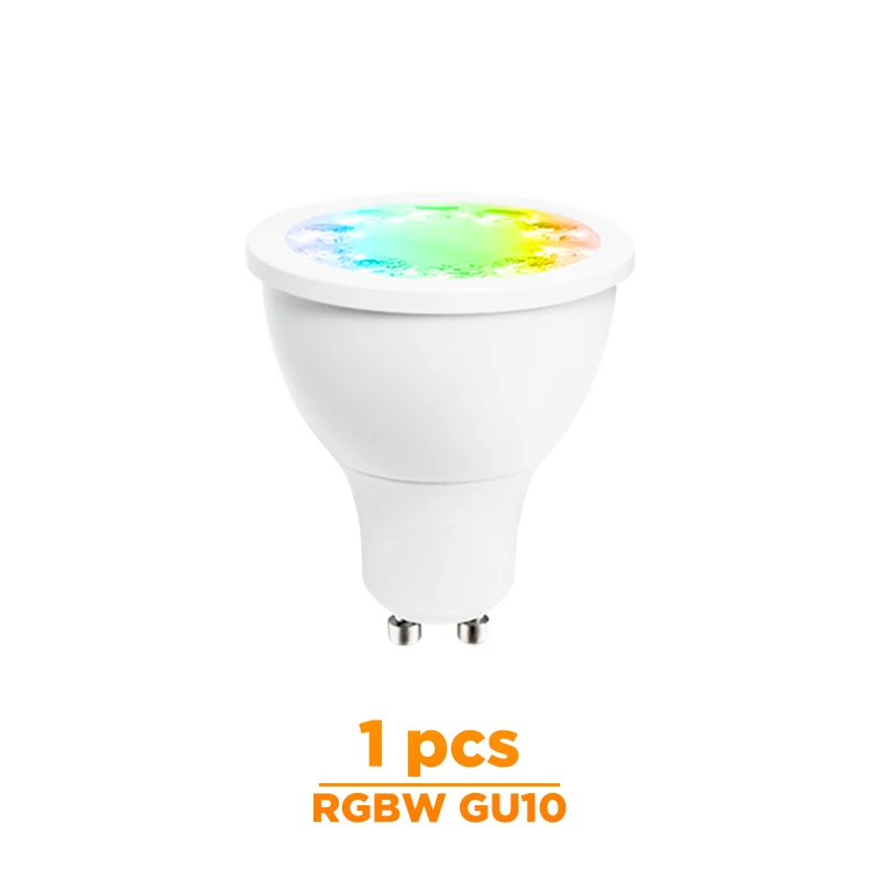 ZIGBEE rgbw gu10 Точечный светильник, rgbw RGB CCT gu10 прожектор zigbee zll 5 Вт AC100-240V светодиодный контроллер приложения работает с Amazon echo plus - Испускаемый цвет: 1 pcs rgbw gu10