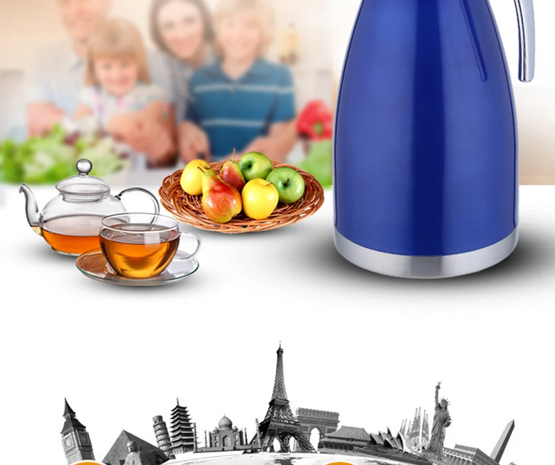 2 Liter Large Coffee Carafe Double Wall Stainless Steel Thermal Bottles Flask Tea Pot Jug With Lid Vacuum Insulated Thermos Coffee Carafe9