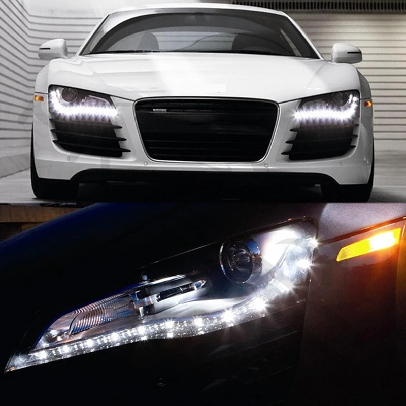 2x COB DRL вождения автомобиля туман 18 автомобильный светильник лампа стайлинга